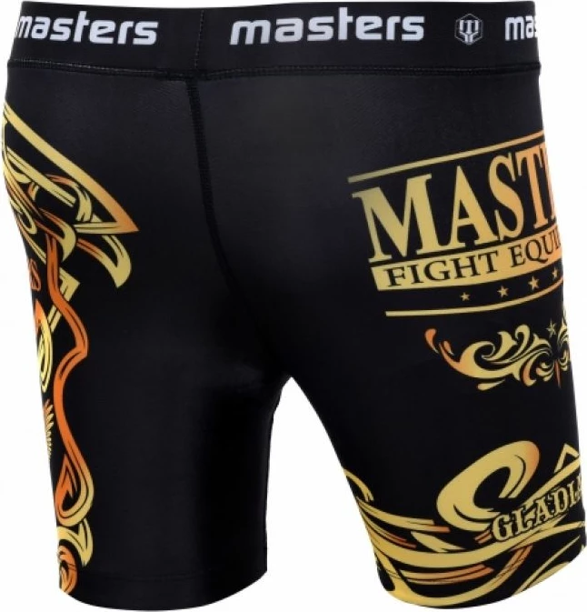 Šorce za moške Masters, črni z zlatimi detajli