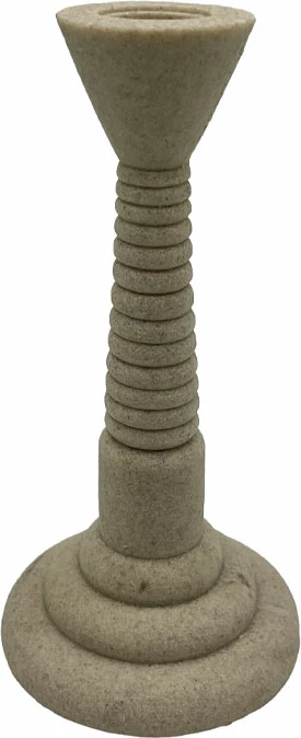 Svečnik LITO, poliresinski kamen, bež, 10x10x20 cm