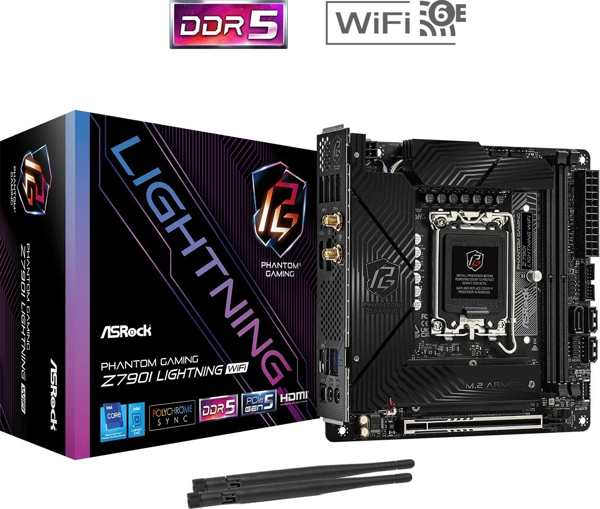 Matična plošča ASRock Z790I LIGHTNING WIFI, črna
