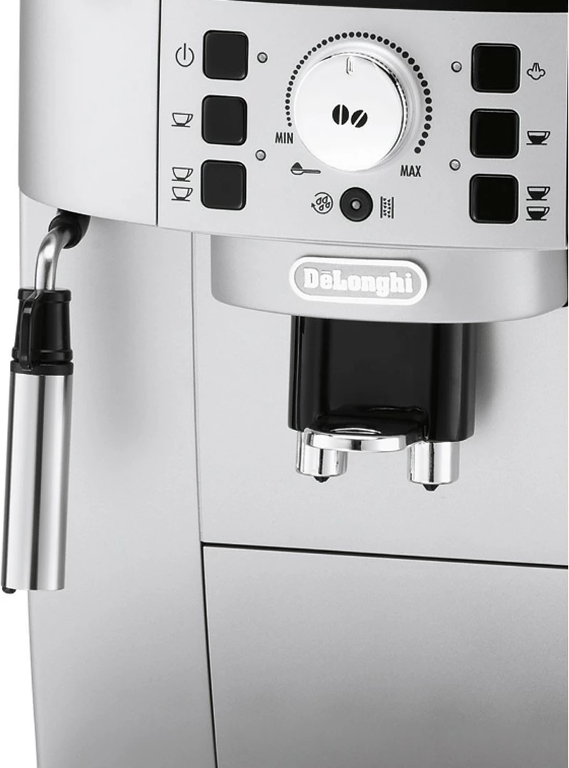 Popolnoma avtomatski espresso aparat De’Longhi ECAM 22.110.SB, 1,8 L, mleta kava in zrna, vgrajen mlinček, 1450 W, črn/srebrn