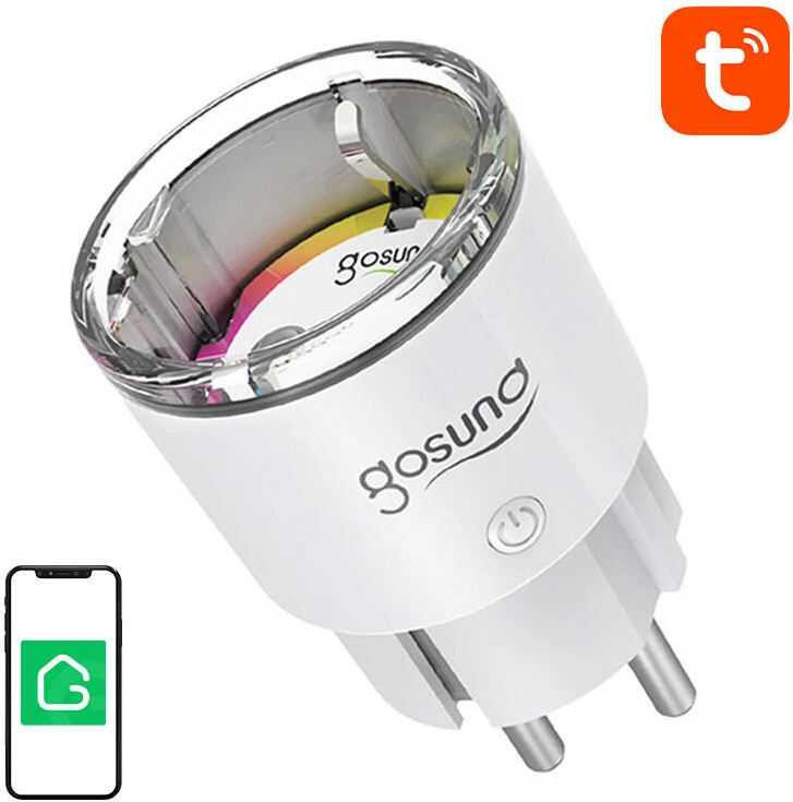 Pametna vtičnica Gosund EP2, WiFi, 10 A, Tuya, bela