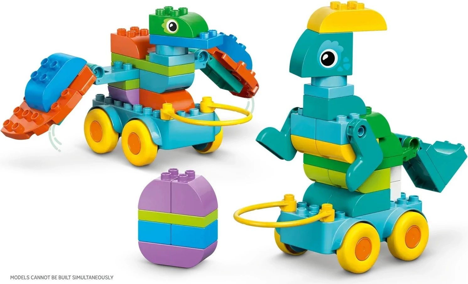 Igralni set 3-v-1 Dinosauri na kolesih, LEGO DUPLO, 108 kosov, za otroke 3+ let