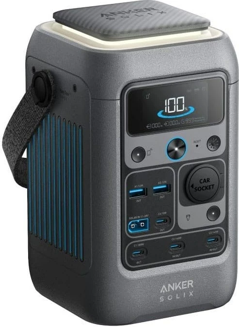 Prenosna energijska postaja, Anker Solix C300X, 300 W, 288 Wh, črna