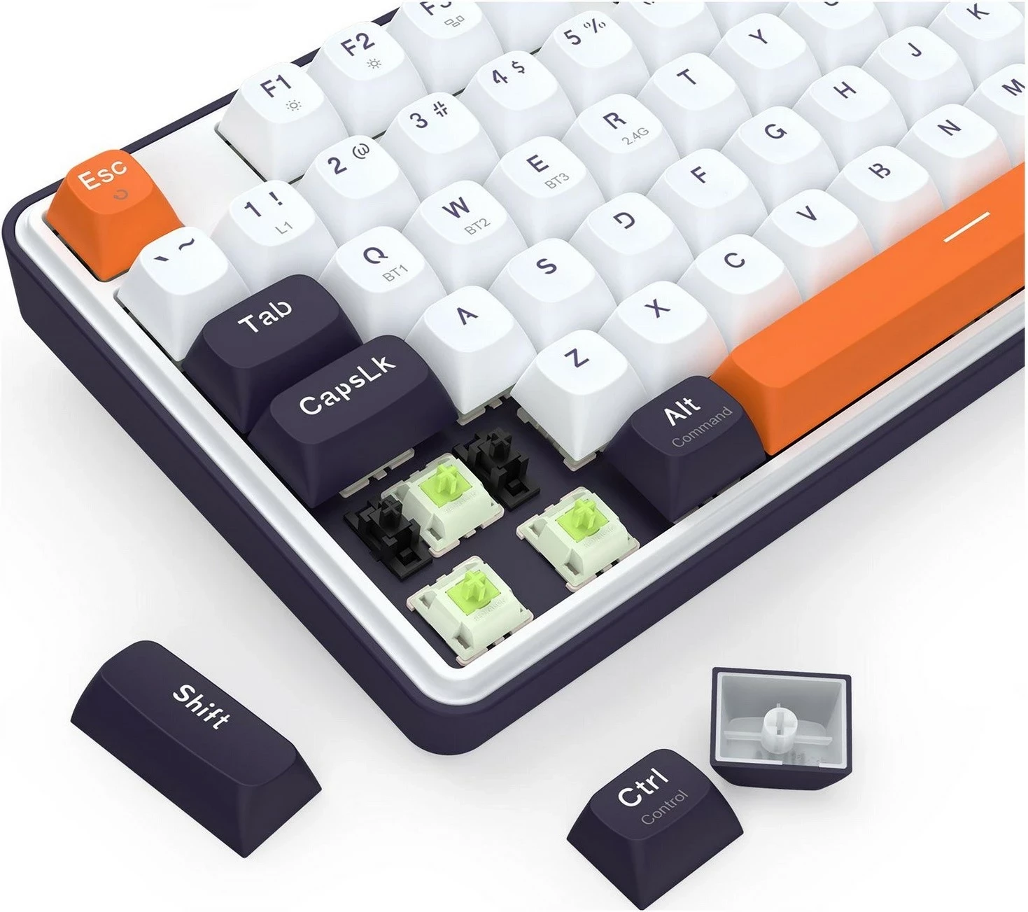 Gaming tipkovnica, Redragon K689WBO-RGB-PRO Wyvern, RGB, brezžična, bela