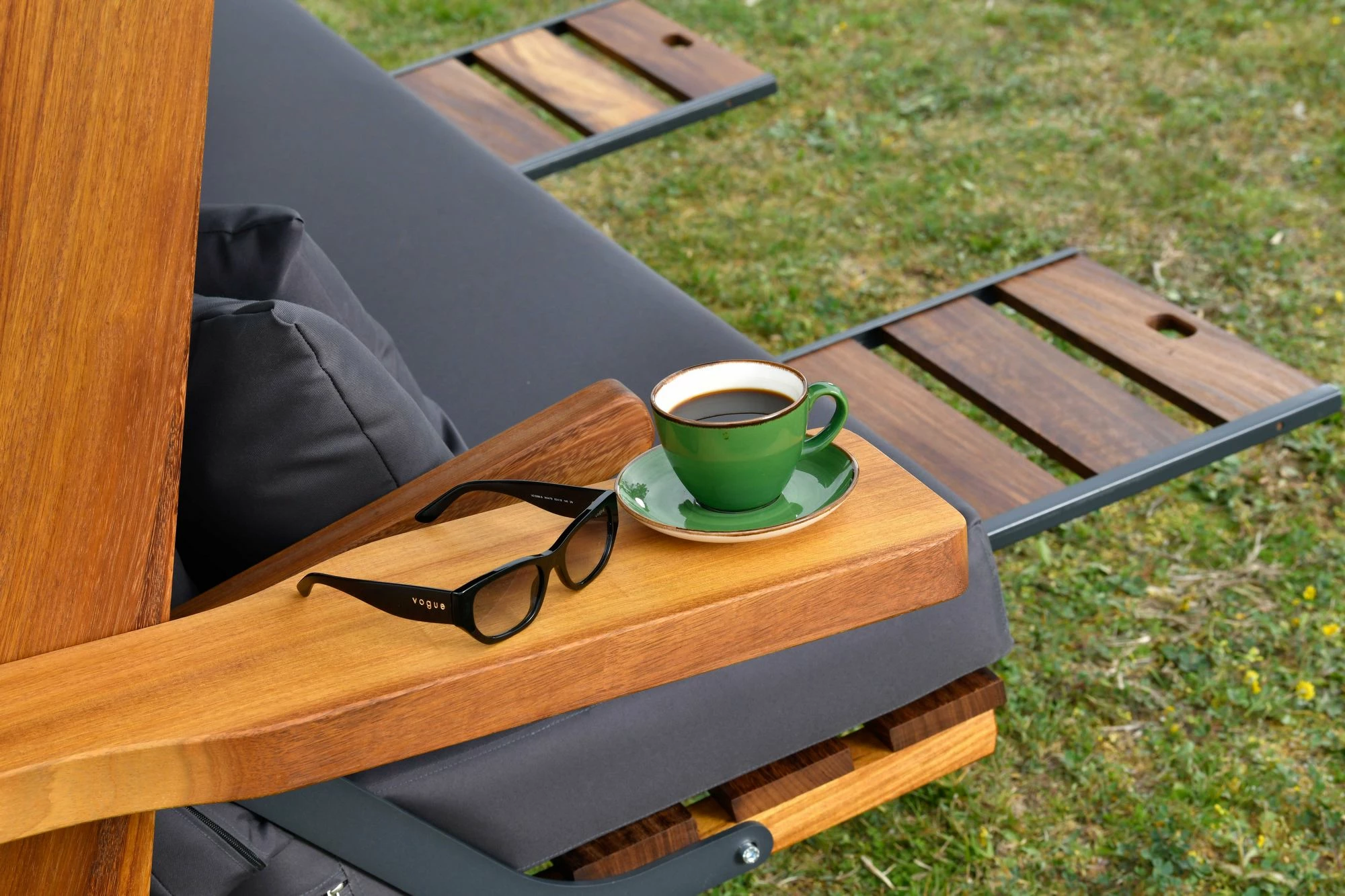 Trosede nihalna vrtna stol, antracit, Skye Decor Luna Deluxe 2600