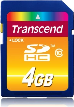 SDHC kartica 4GB Class 10, Transcend, črna