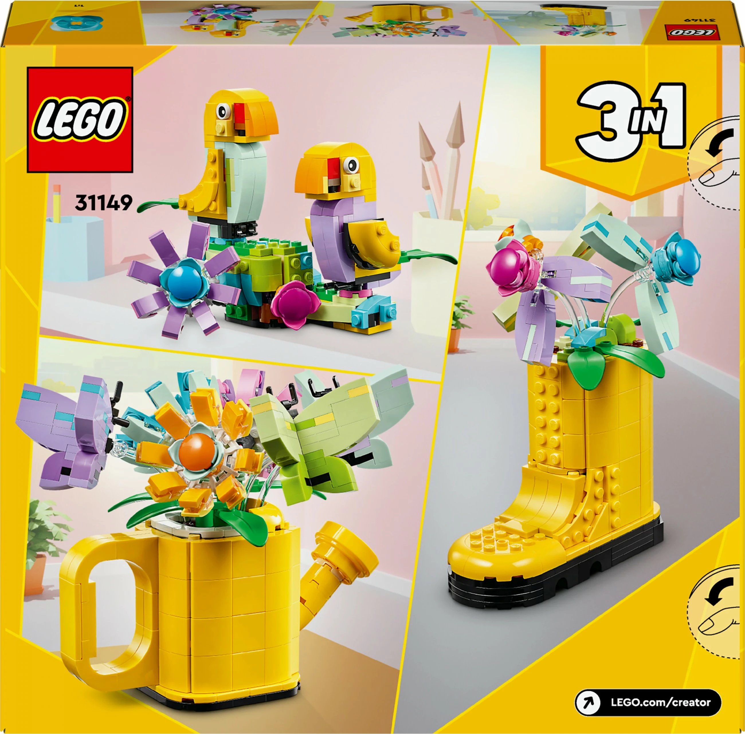 Set za gradnjo LEGO Creator 3in1, 31149, 420 kosov, večbarven