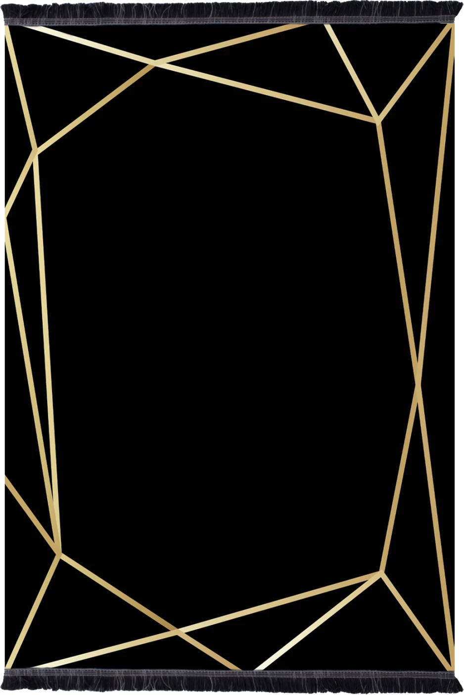 Preproga JOSIANE s črnimi in zlatimi resicami 80X150cm
