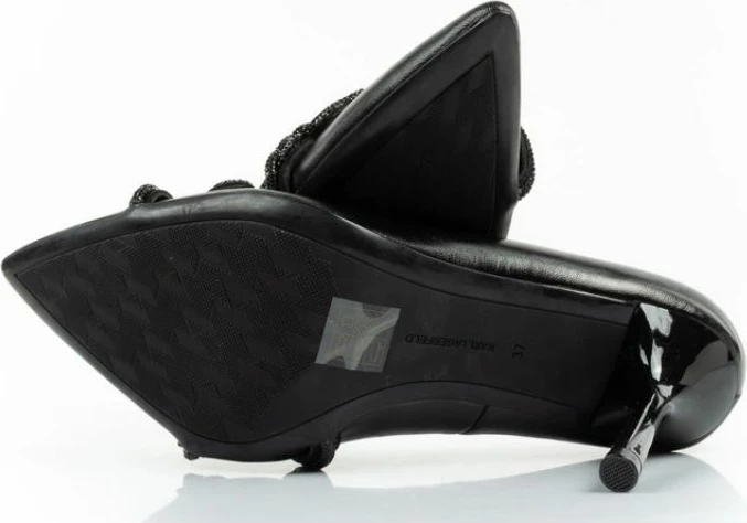 Visoke pete, črne Karl Lagerfeld ženske čevlje