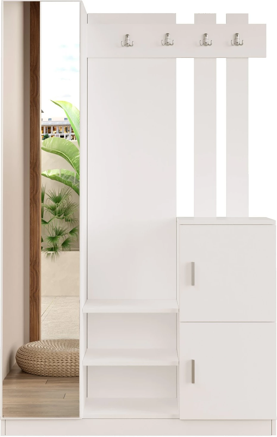 Stojalo za hodnik, belo, Skye Decor DD7-W