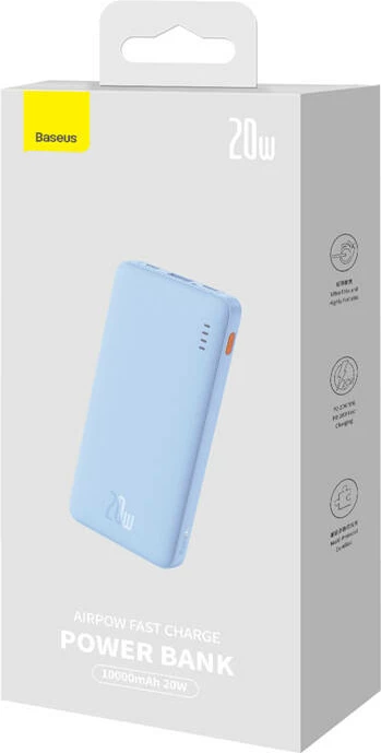 Powerbank 10000 mAh 20W, modra Baseus Airpow