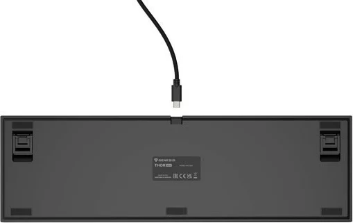 Mehanska tipkovnica Gateron Yellow Pro Genesis Thor 404, RGB, polna velikost, črna