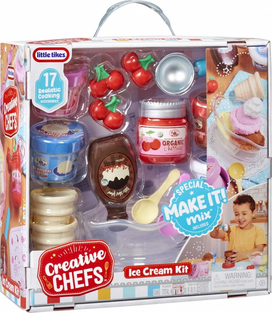 Igralni set za sladoled Little Tikes Creative Chefs, 17 dodatkov, večbarven