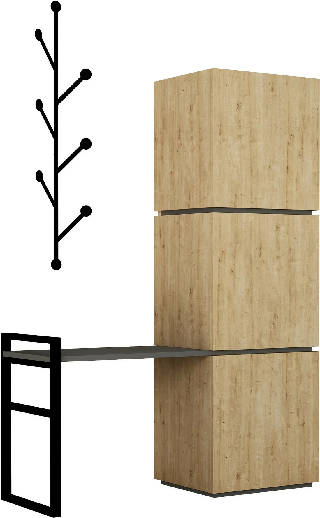 Omara za čevlje Skye Decor, hrast, Mello