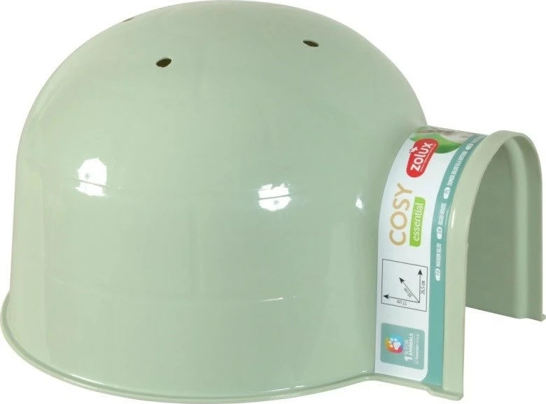 Hiška (iglu) za glodalce ZOLUX Cosy, plastika, 26.2 × 28.4 × 16.5 cm, zelena
