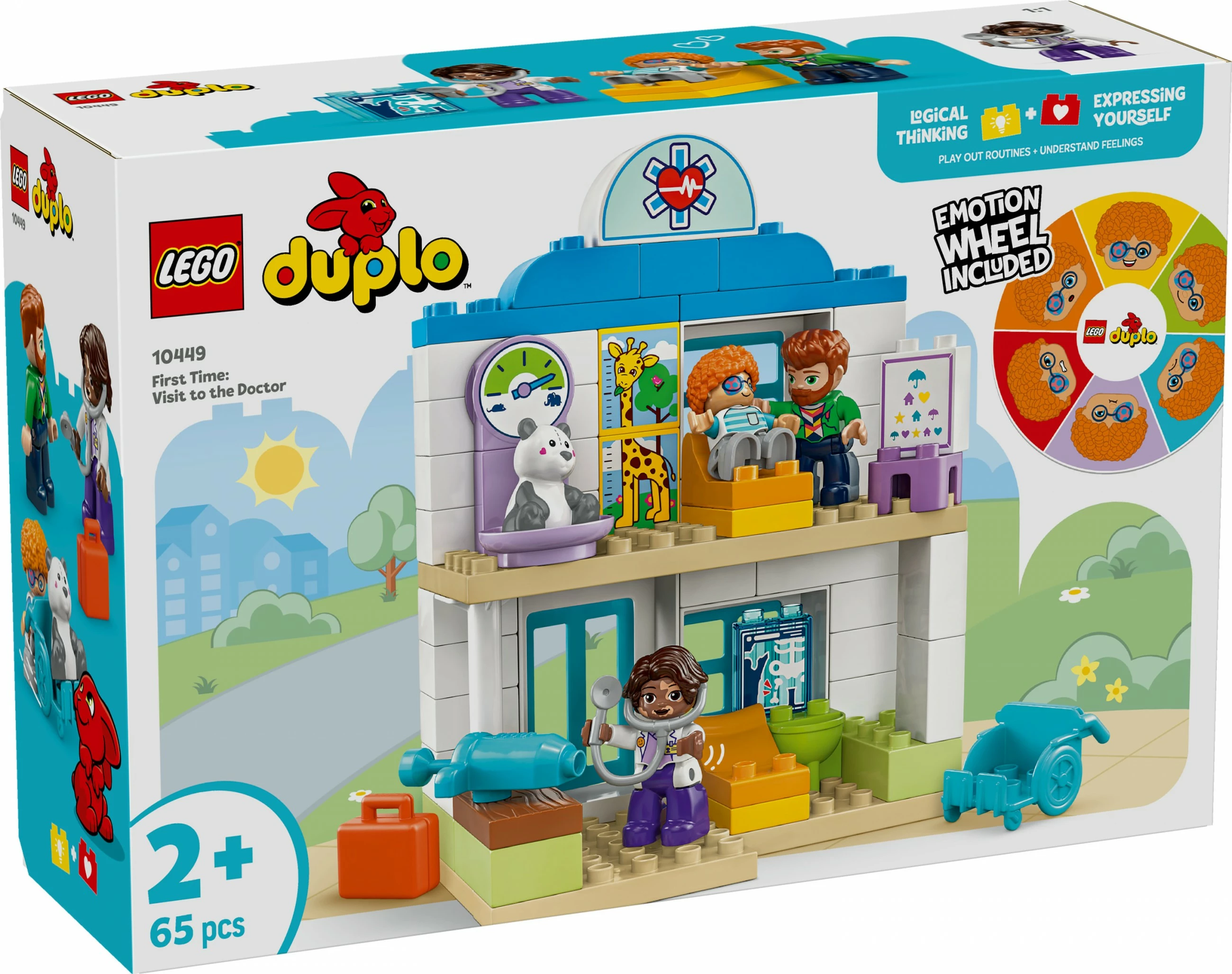 Gradbeni set LEGO DUPLO "Prvi obisk pri zdravniku" 10449, 65 delov, večbarven