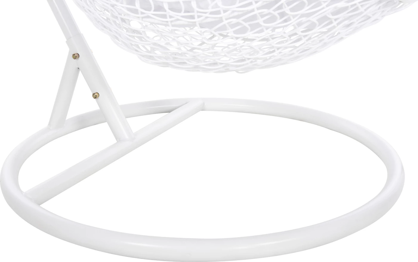 Viseče gnezdo MILLIE FH5996.03 kovinsko-sintetični ratan in blazine v beli barvi Φ95x195Hcm