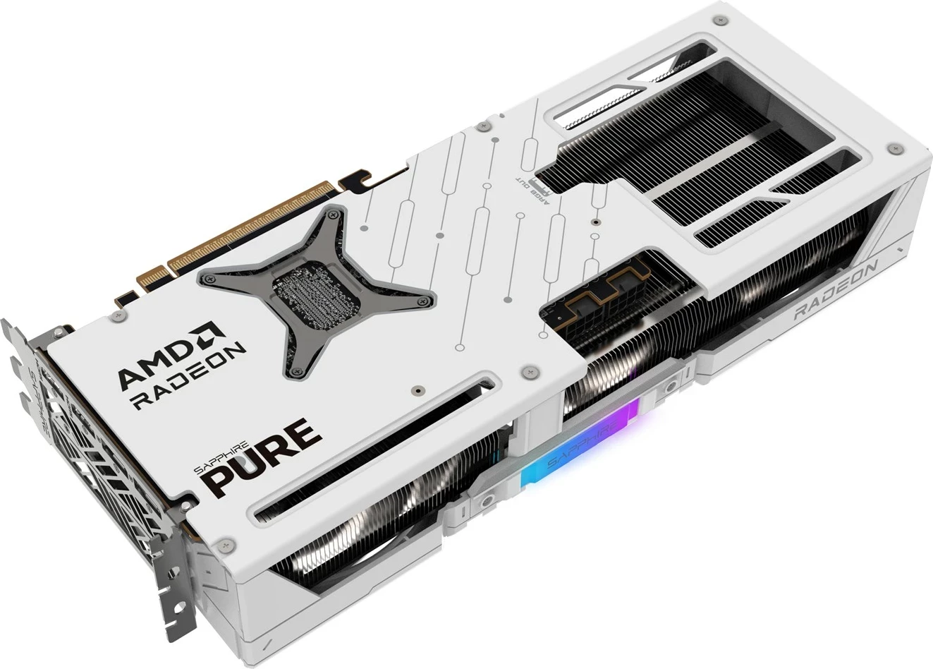 Grafična kartica Sapphire PURE Radeon RX 9070 XT, 16 GB GDDR6, bela