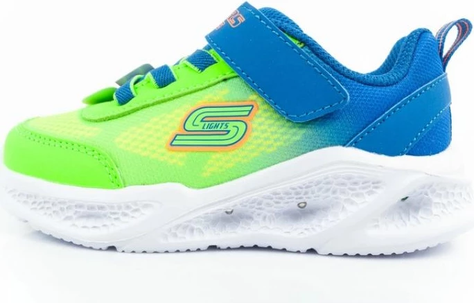 Superge z LED lučmi, Skechers S Lights Jr 401495N/BLLM, modro-zelene