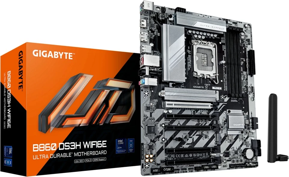 Matična plošča Gigabyte B860 DS3H WIFI6E, ATX, LGA1851, Wi‑Fi 6E