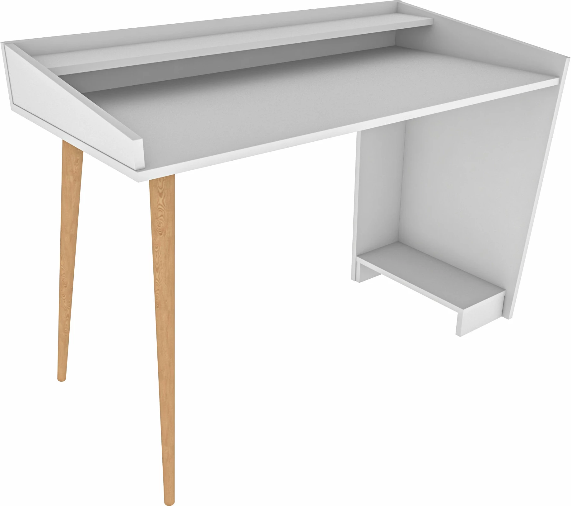Delovna miza za študij, bela, Skye Decor Vanessa