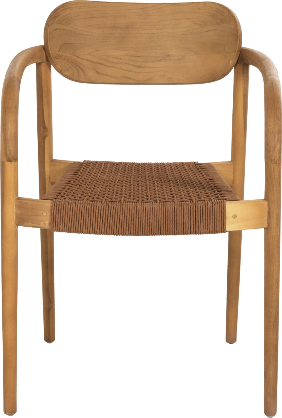 Fotelj OSLO FH9636.01 iz tikovine v naravni barvi in rjave vrvi 55x54x80Hcm