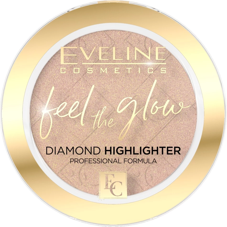 Puder za osvetlitev Eveline Cosmetics Feel the Glow Highlighting Powder 02 Beach Glow, 4,2 g