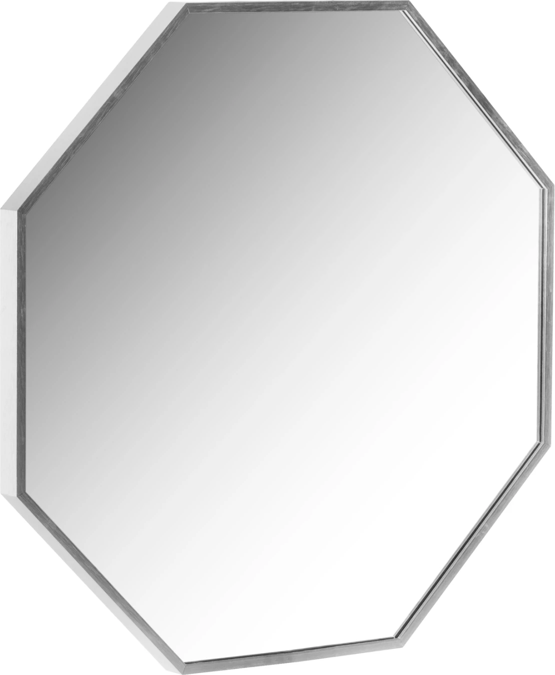 Stenski ogledalo serije Archer FH4499.40 osmerokotnik aluminijast okvir v srebrni barvi Φ74cm