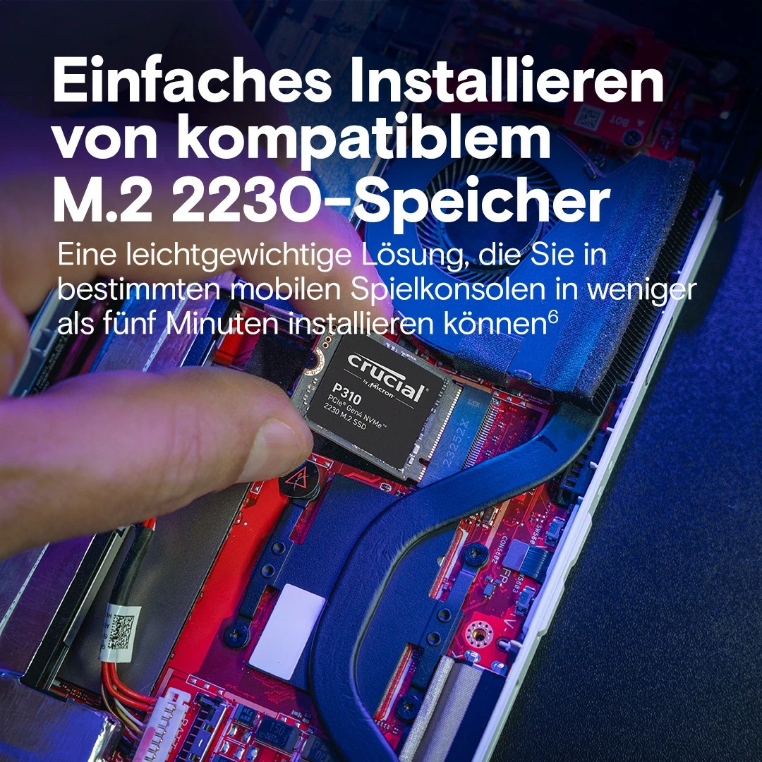 SSD 1TB M.2 NVMe PCIe Gen4 2230 Crucial P310