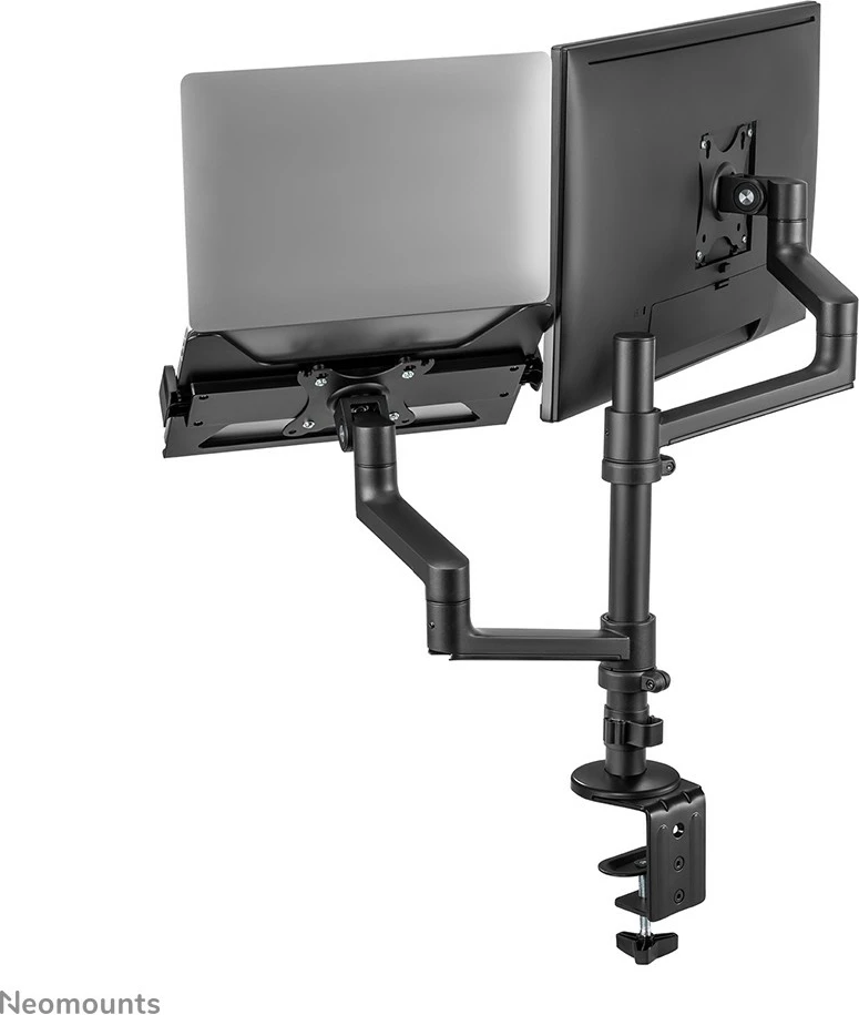 Nagibno ročno držalo za mizo za monitor in prenosnik, Neomounts DS20-425BL2, 27", črno