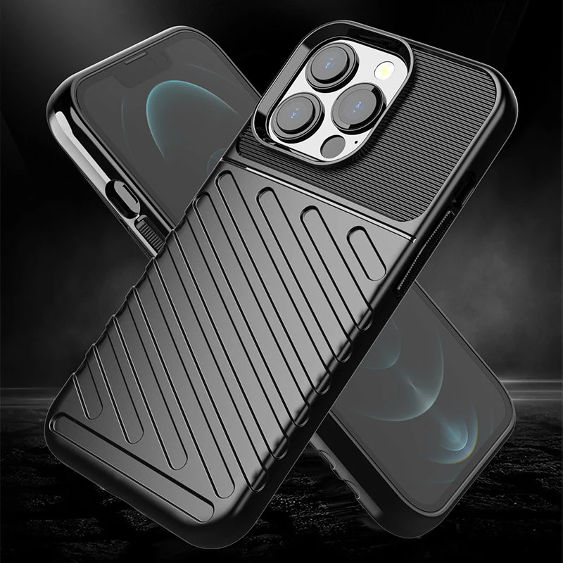 Ovitek za telefon za iPhone 13 Pro Hurtel Thunder Case, TPU, moder