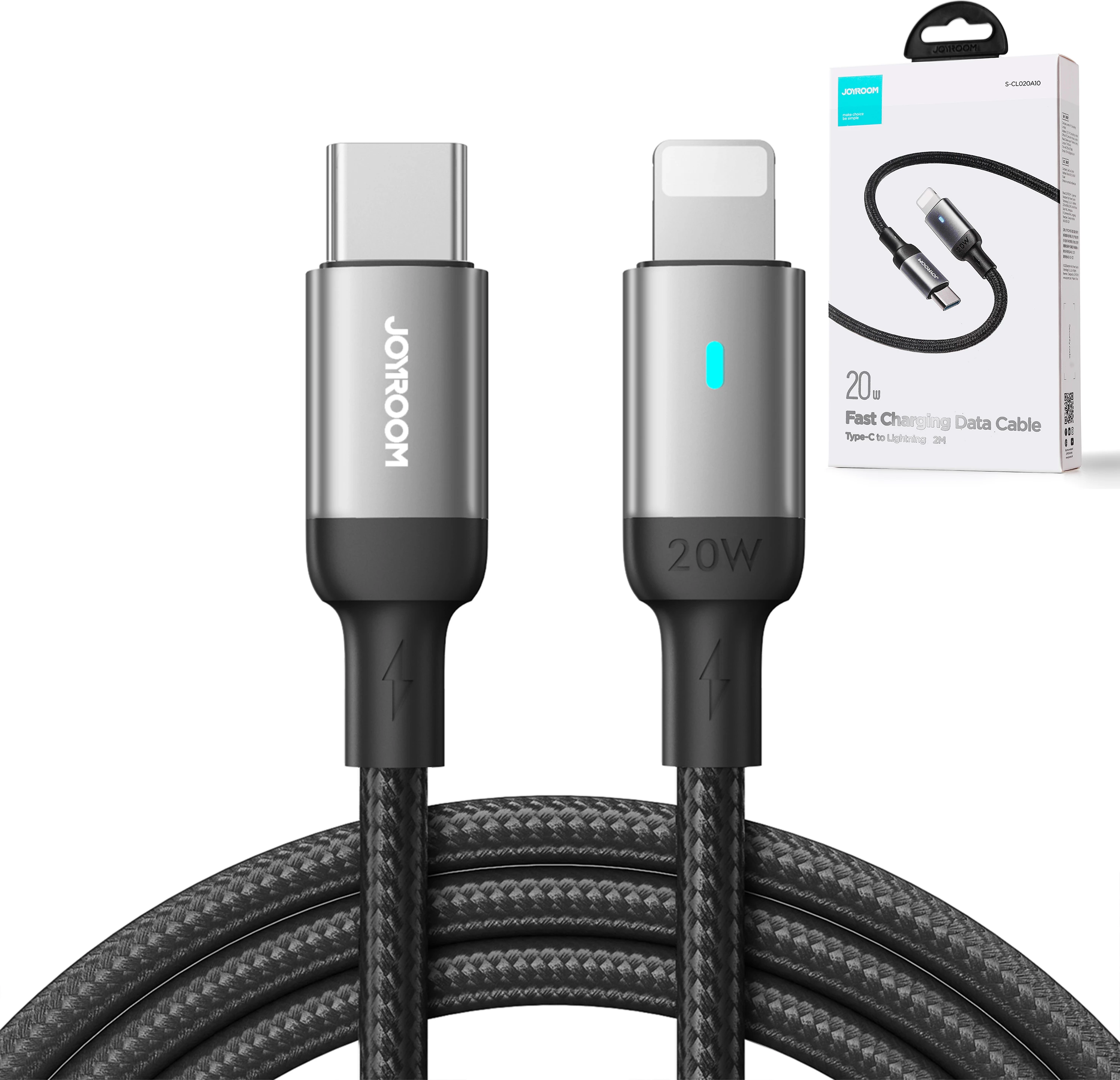 Kabel Joyroom Extraordinary Series A10, USB-C na Lightning, 1,2 m, 20 W, črn