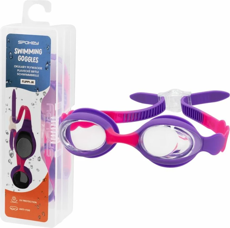 Plavalna očala za otroke Flippi Jr, Spokey, vijolične in rožnate