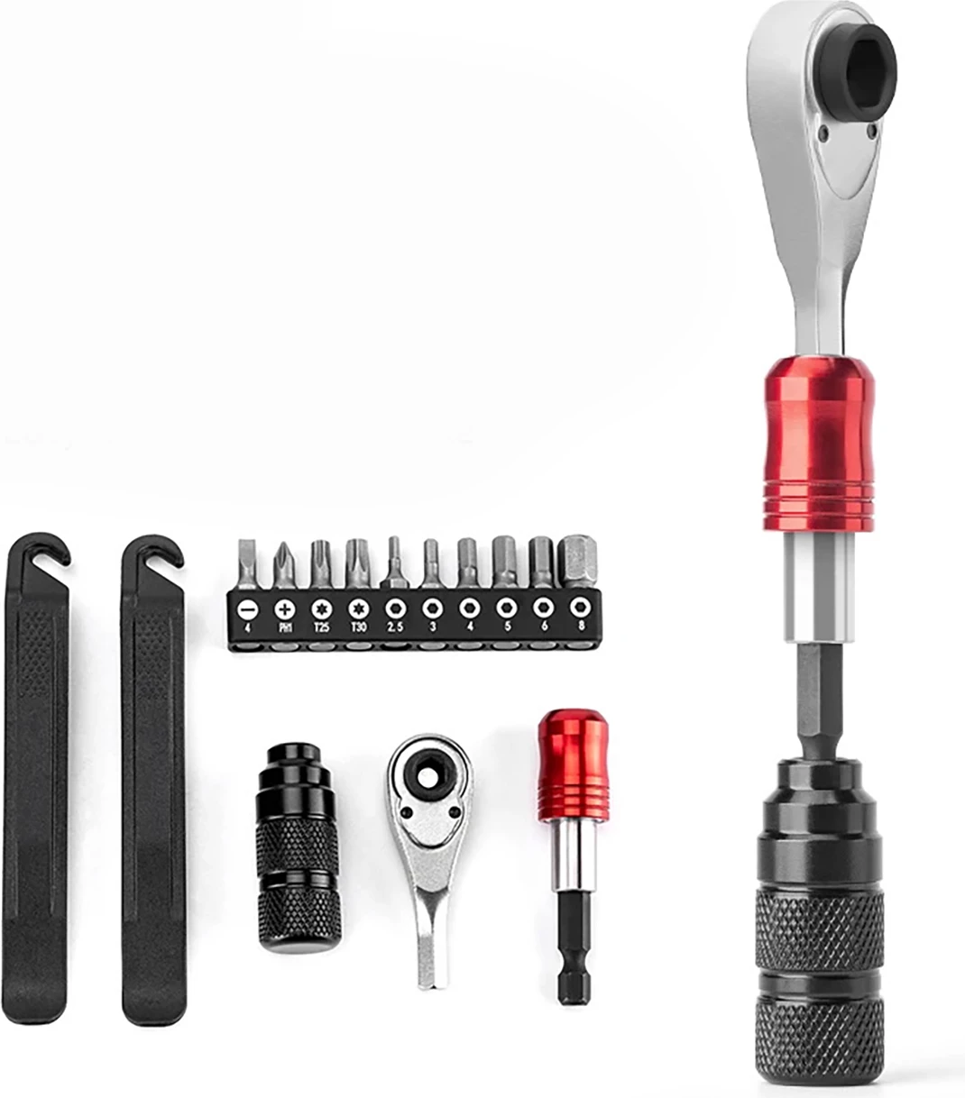 Komplet za popravilo kolesa Rockbros 43210049001, z magnetom, črn