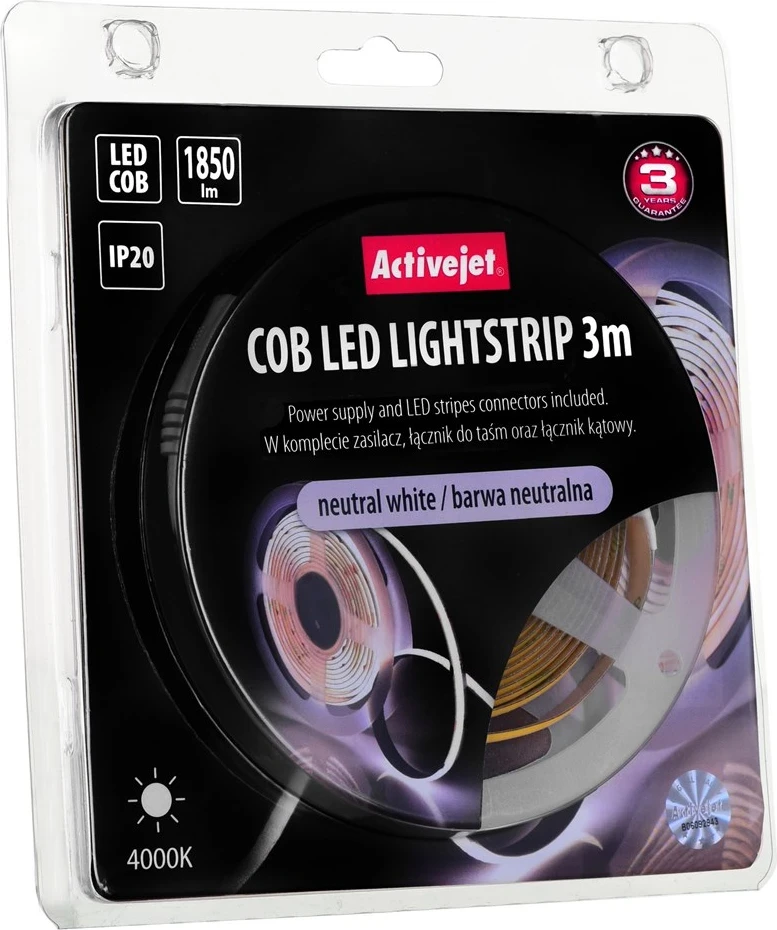 Notranja svetilka z LED COB trakom AJE-COB, 3 m