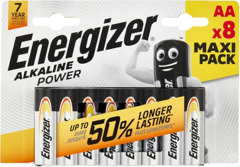 Alkalijske baterije AA Energizer Alkaline Power, 8 kosov