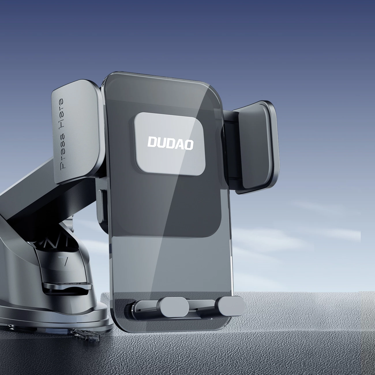 Držalo za telefon za avto Dudao F8Max+, črno, za armaturo ali vetrobransko steklo