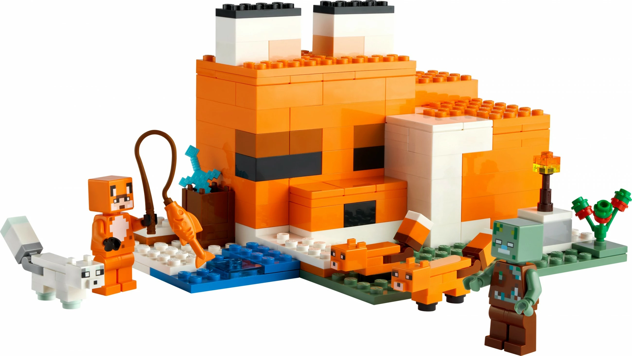 Set za sestavljanje Minecraft The Fox Lodge, 193 kosov, plastika, večbarven