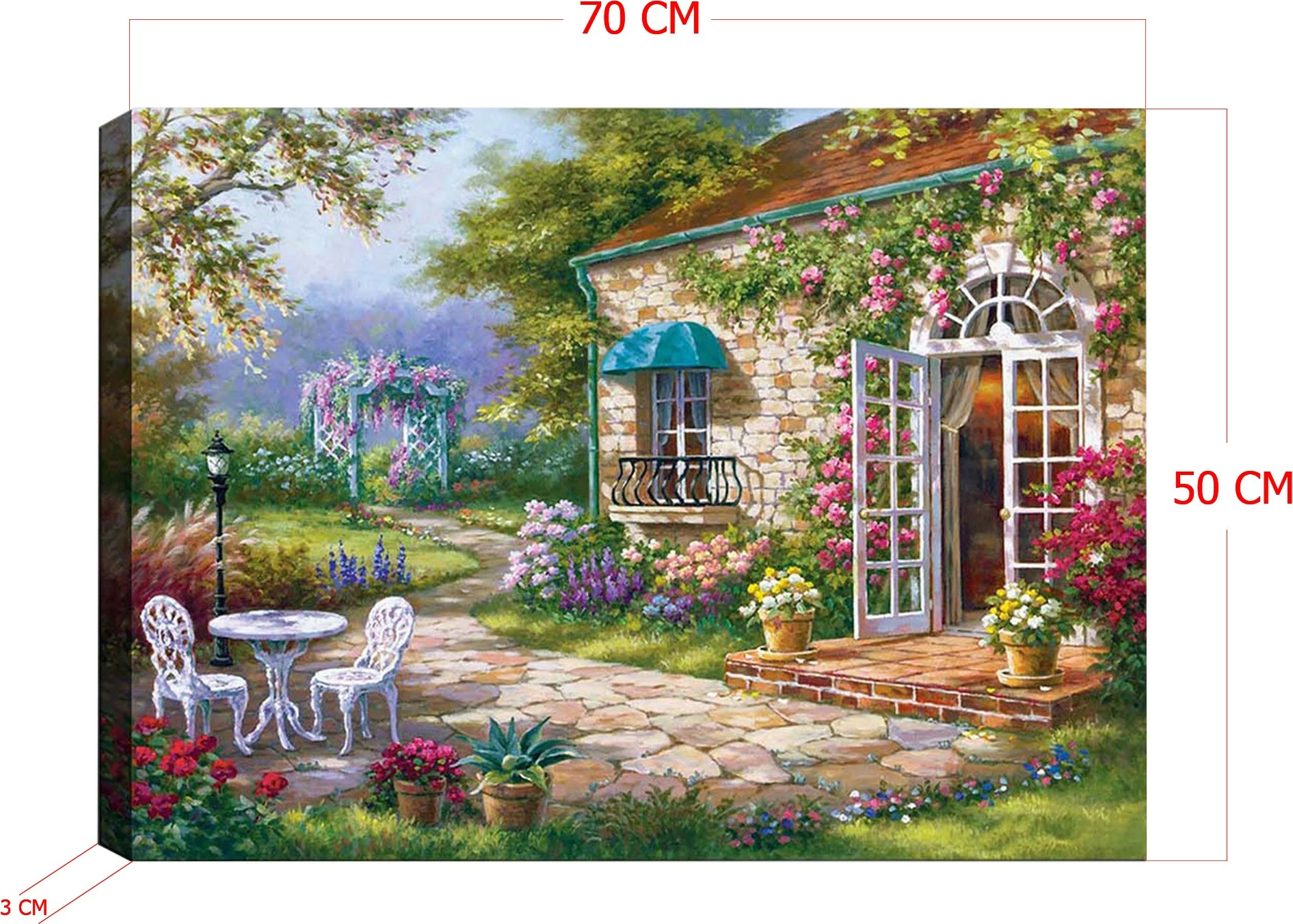 Dekorativna slika na platnu, večbarvna, 50 x 70 cm