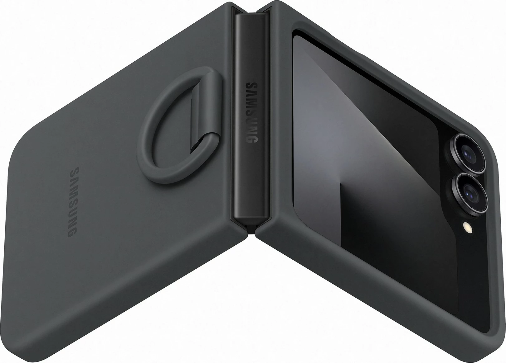 Ovitek iz silikona za Samsung Galaxy Flip7 FE, črn