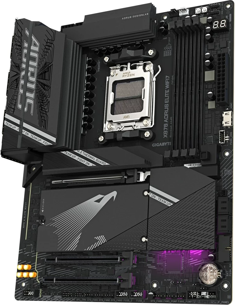 Matična plošča Gigabyte X870 AORUS ELITE WIFI7, Socket AM5, črna