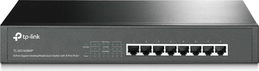 Preklopnik TP-Link TL-SG1008MP, 8-portni Gigabit, PoE, 1U