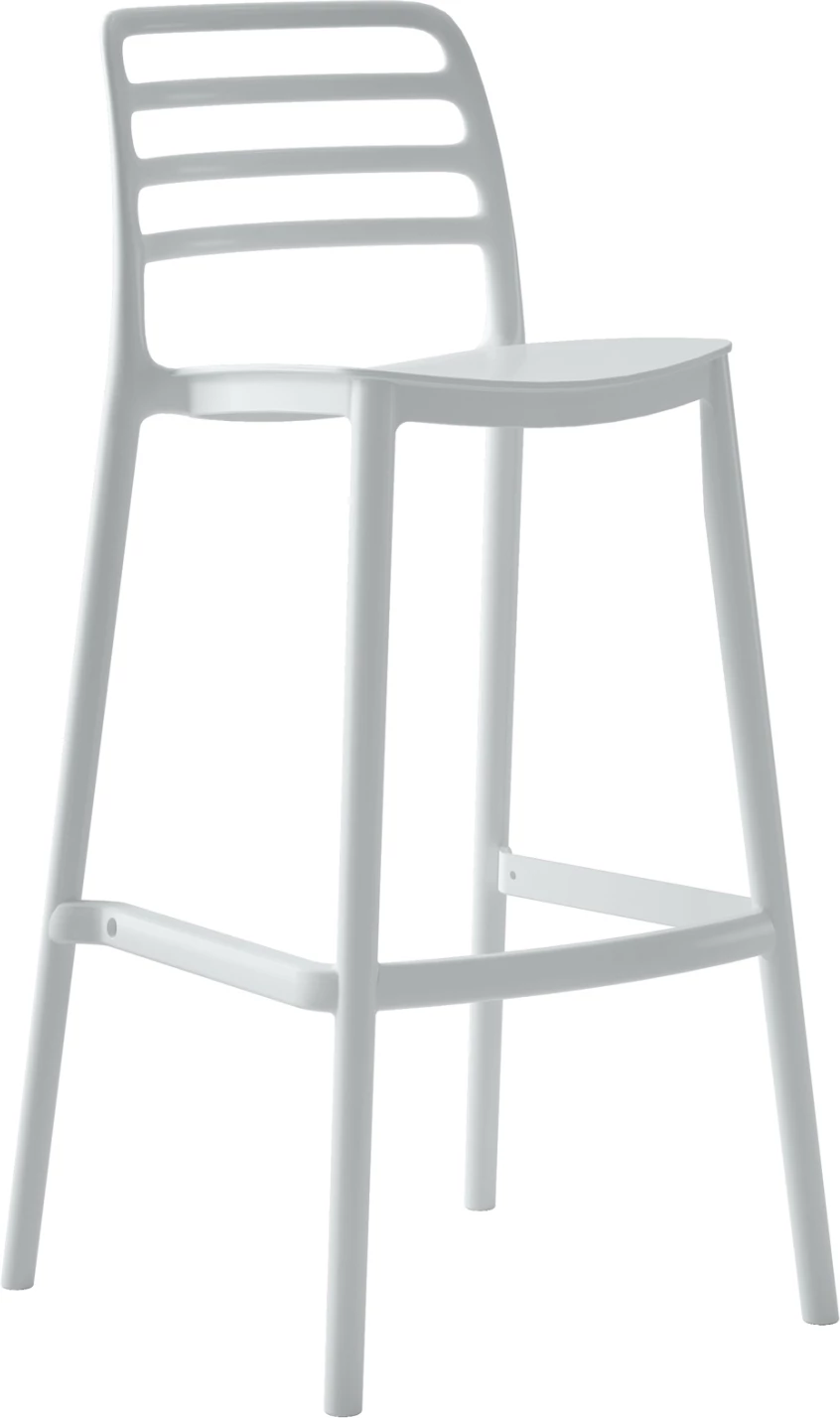 Barski stol iz polipropilena SNOD FH6099.01 bel 37,2x50x101,5H cm