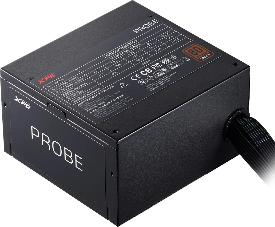 Furniznik energije XPG PROBE 700 BRONZE, črn