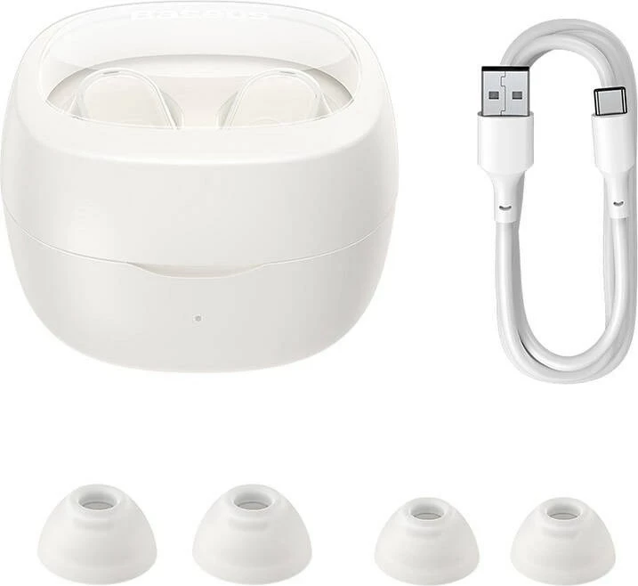 Brezžične slušalke Bowie WM02, Baseus, True Wireless, bele