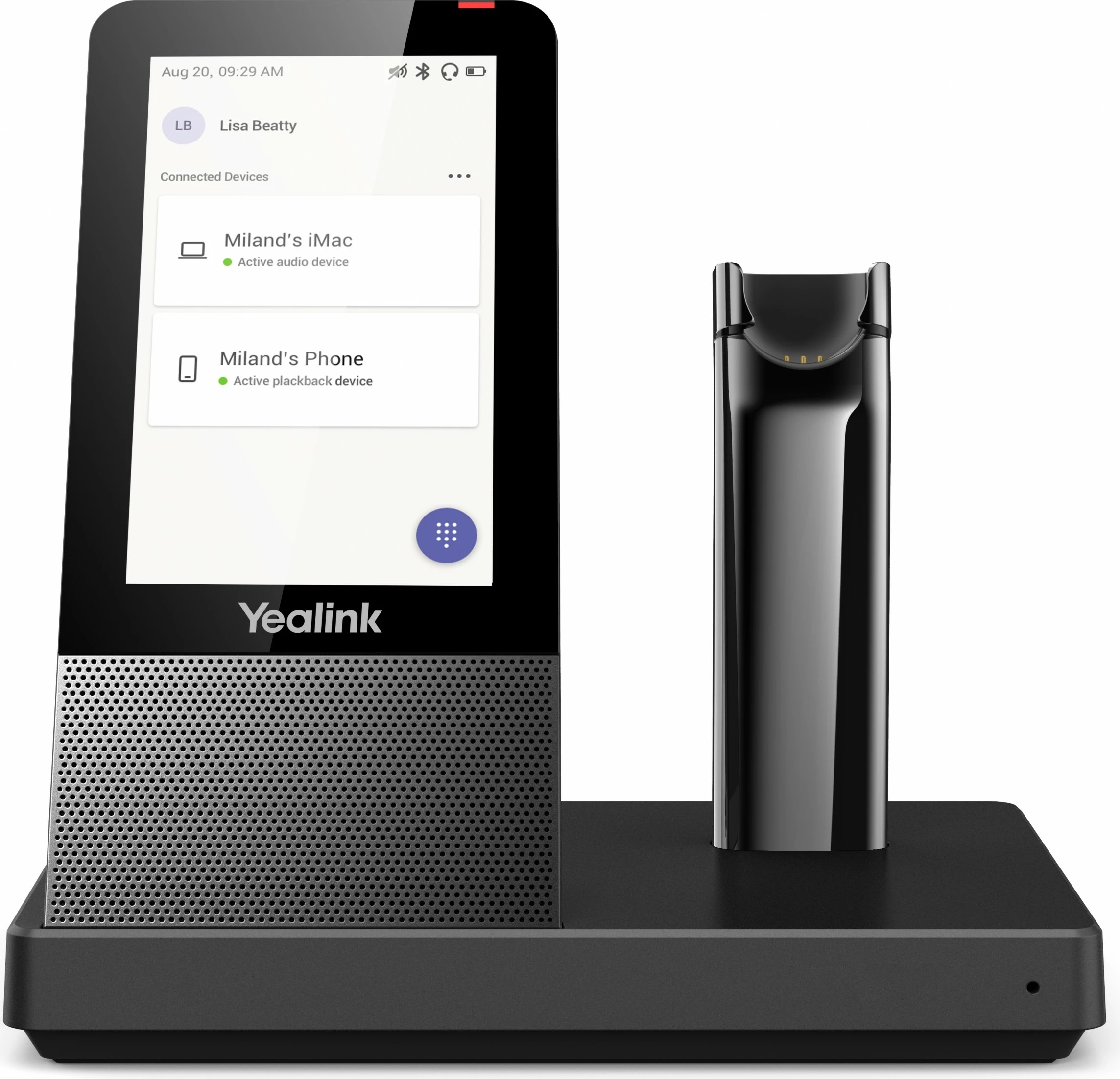 Stacion za bazno enoto Yealink WHB670, 344 g, črn