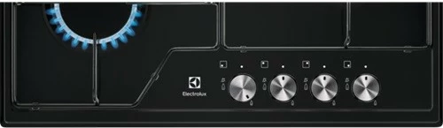 Plošča na plin, 4 kuhališča Electrolux EGS6424K, črna, vgradna