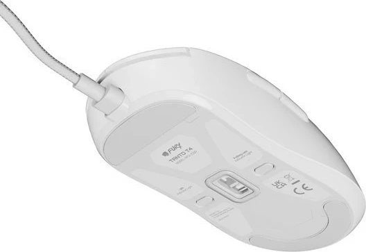 Ergonomski RGB miška Fury Tanto T4, bela