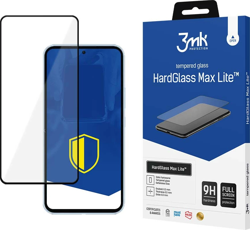 Zaščitno steklo 3mk HardGlass Max Lite za Samsung Galaxy A54 5G, črno