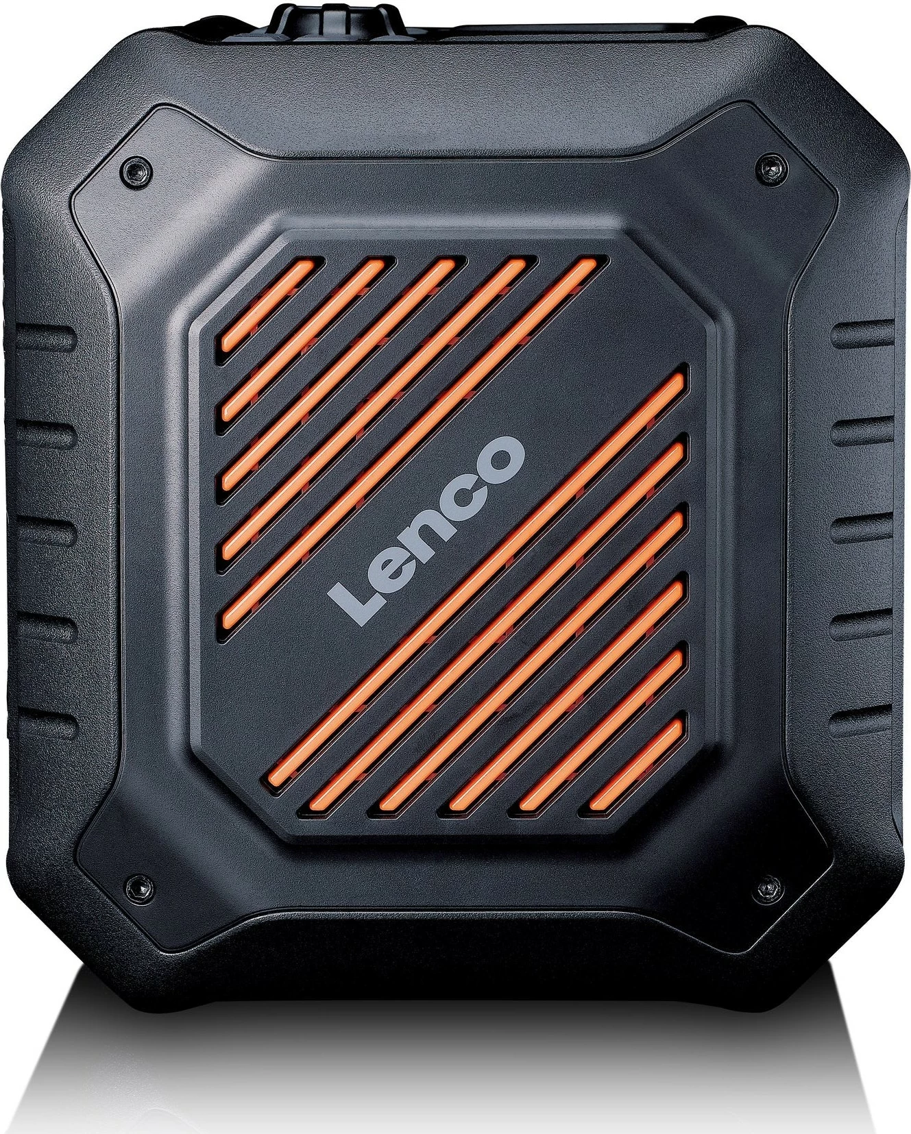 Prenosni radio z Bluetooth, 30 ur baterije, SD, črno/oranžen Lenco ODR-160GY